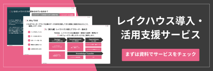 レイクハウス導入・活用支援サービス資料　まずは資料でサービスをチェック